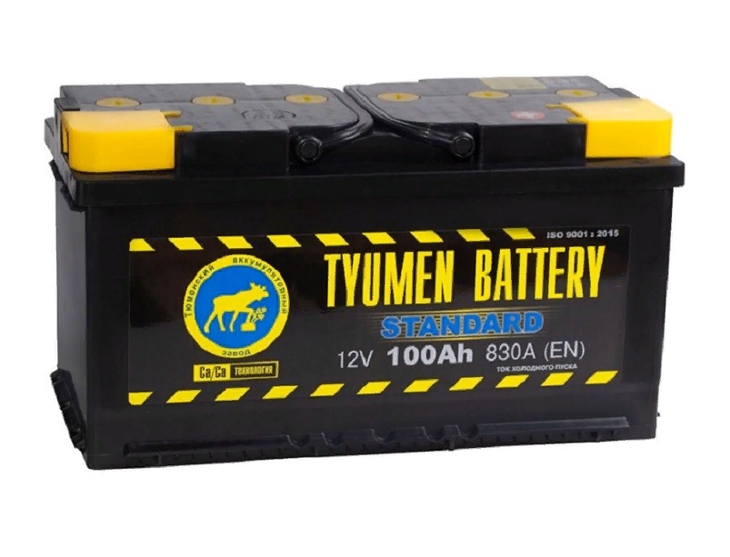 Аккумулятор автомобильный TYUMEN BATTERY STANDARD 100 А/ч 830 А обр. пол. (352x175x192)