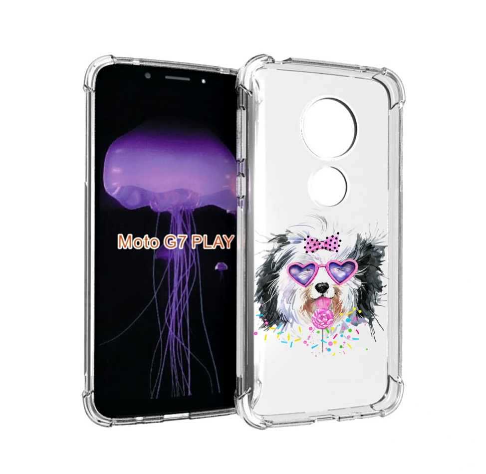 

Чехол MyPads пушистик для Motorola Moto G7 Play, Прозрачный, Tocco