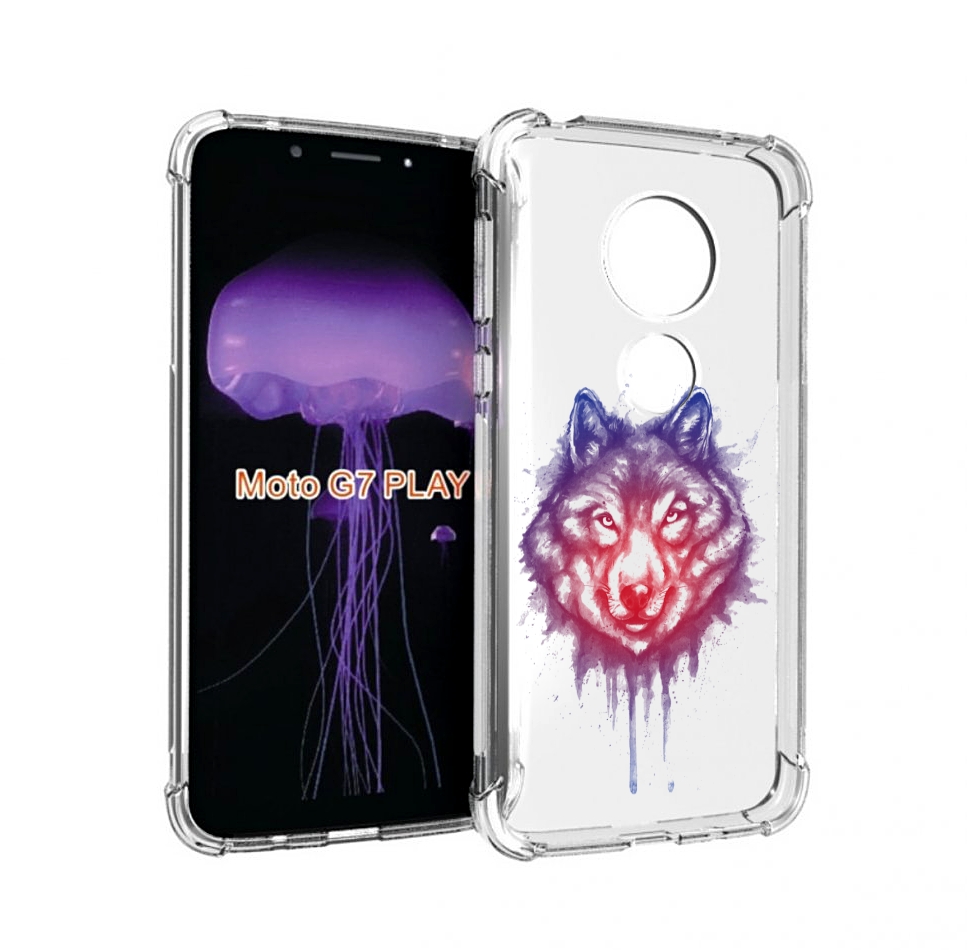 

Чехол MyPads пушистый волк для Motorola Moto G7 Play, Прозрачный, Tocco