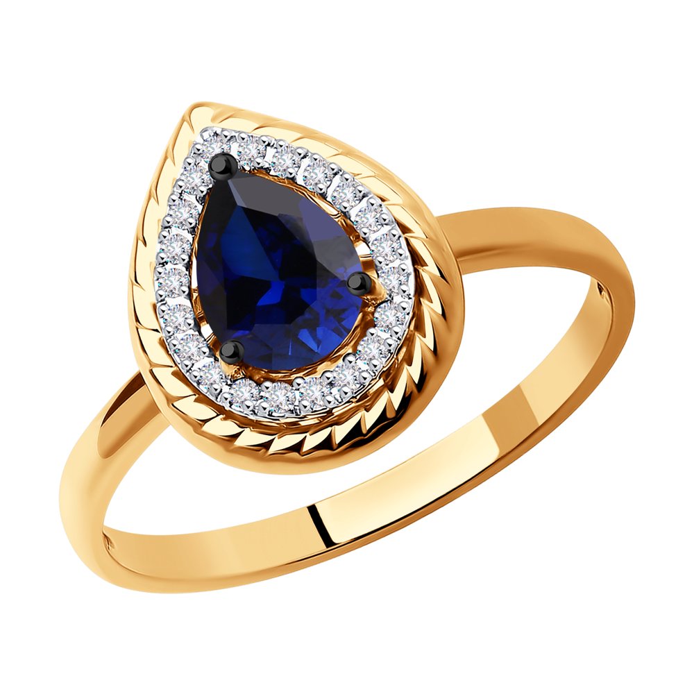 

Кольцо из золота р.  SOKOLOV Diamonds 2011175, бриллиант\сапфир, 2011175