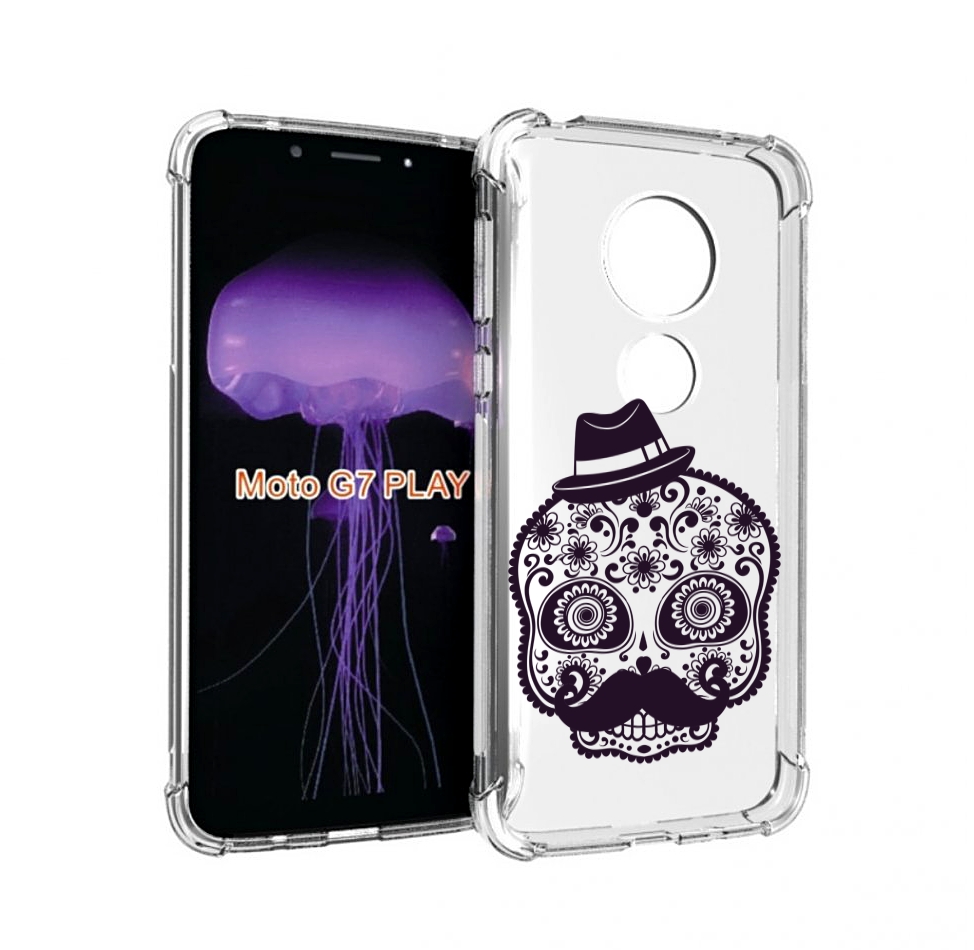 

Чехол MyPads разрисованный скелет для Motorola Moto G7 Play, Прозрачный, Tocco