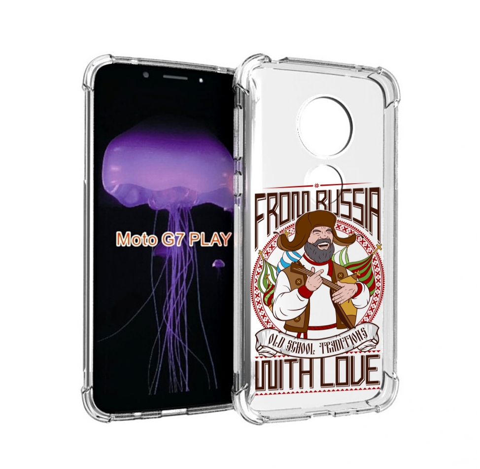 

Чехол MyPads русский мужчина для Motorola Moto G7 Play, Прозрачный, Tocco