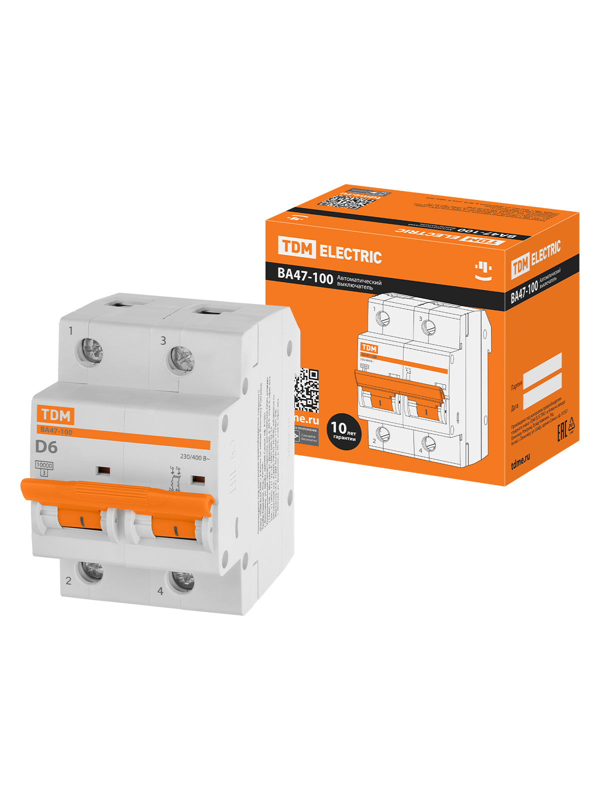 

Автоматический выключатель TDM ELECTRIC SQ0207-0141, ВА47-100