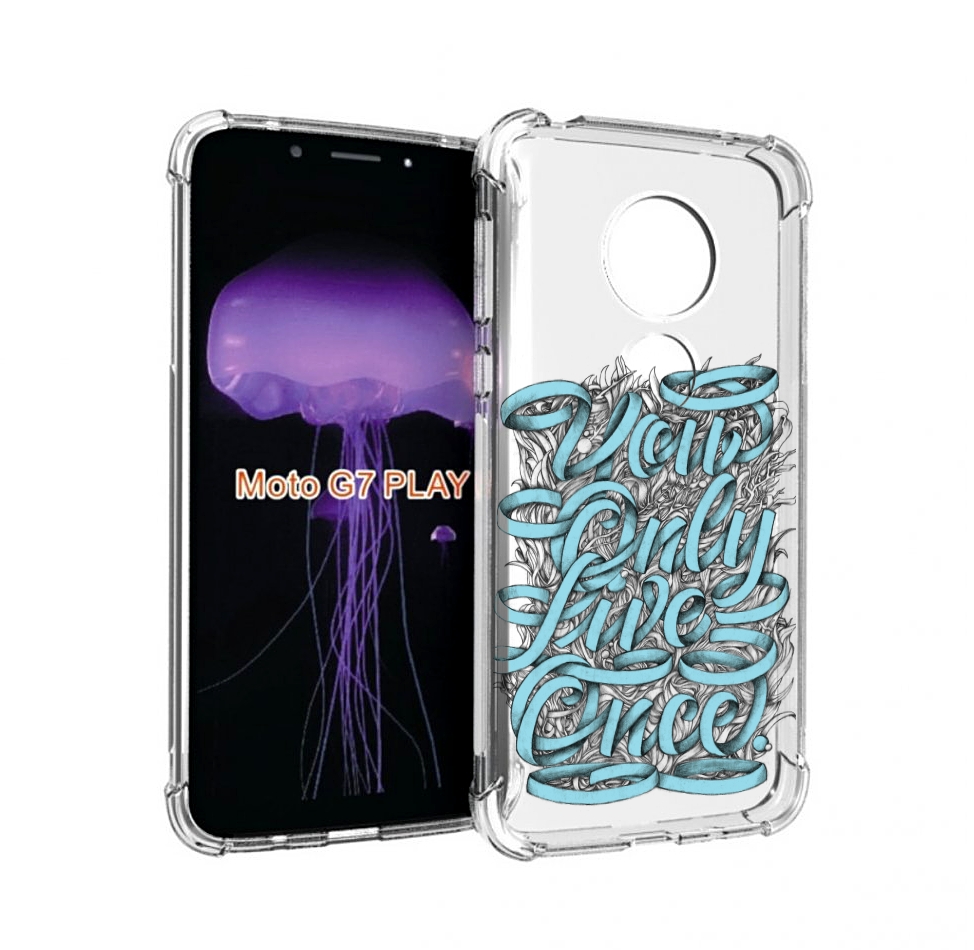 

Чехол MyPads слова из ленты абстракция для Motorola Moto G7 Play, Прозрачный, Tocco