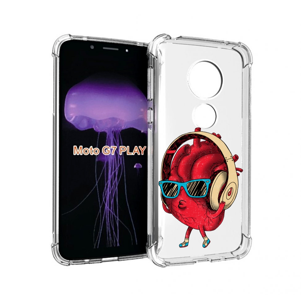 

Чехол MyPads слушай сердце для Motorola Moto G7 Play, Прозрачный, Tocco