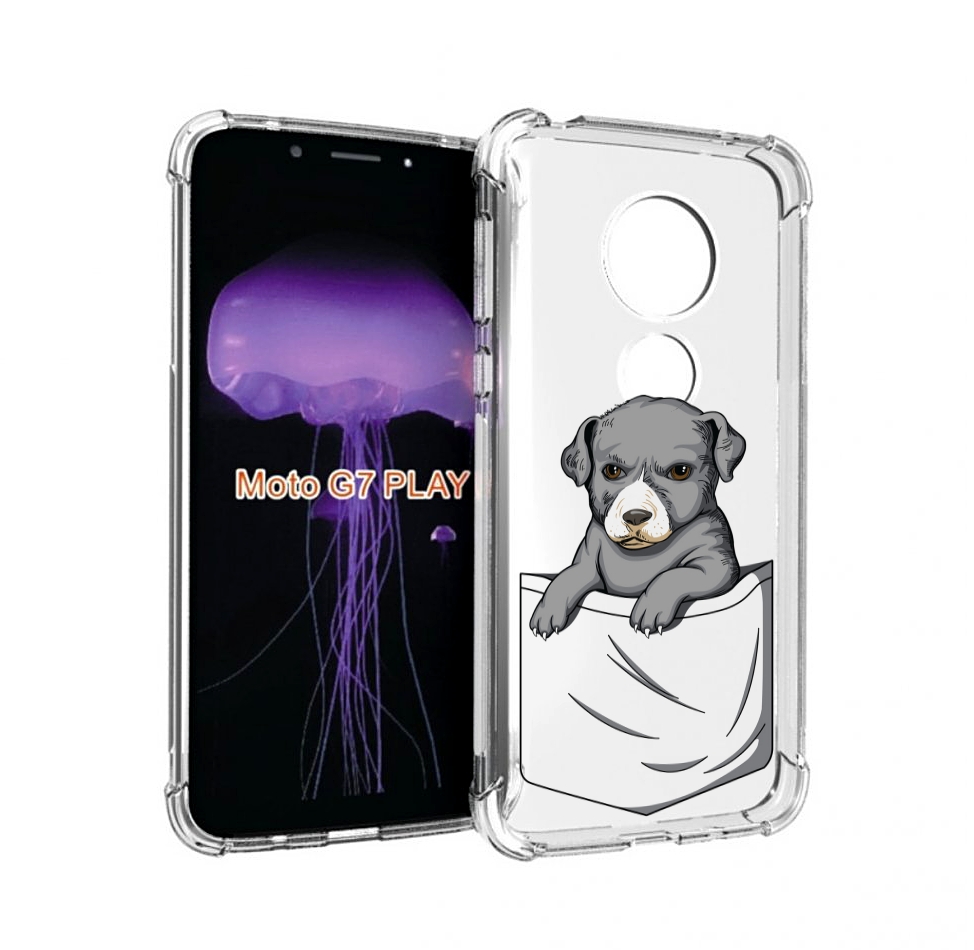 

Чехол MyPads собачка в кармане для Motorola Moto G7 Play, Прозрачный, Tocco