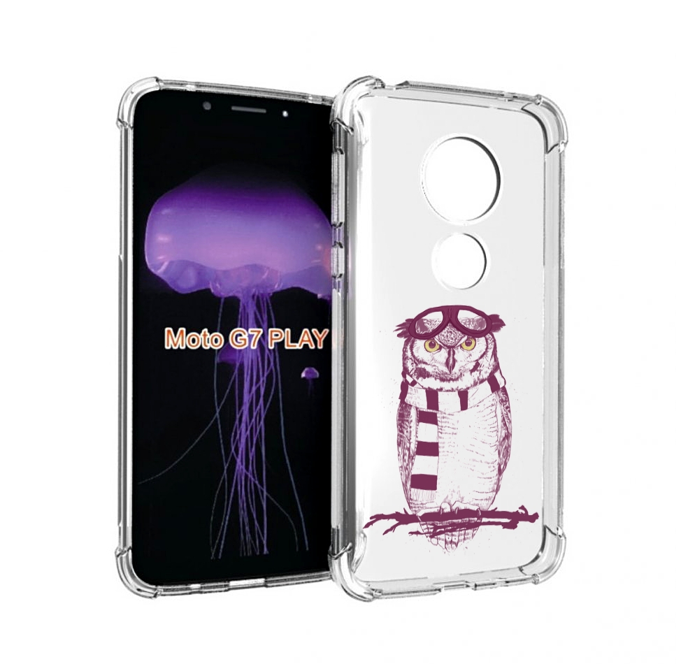 

Чехол MyPads сова-летчик для Motorola Moto G7 Play, Прозрачный, Tocco