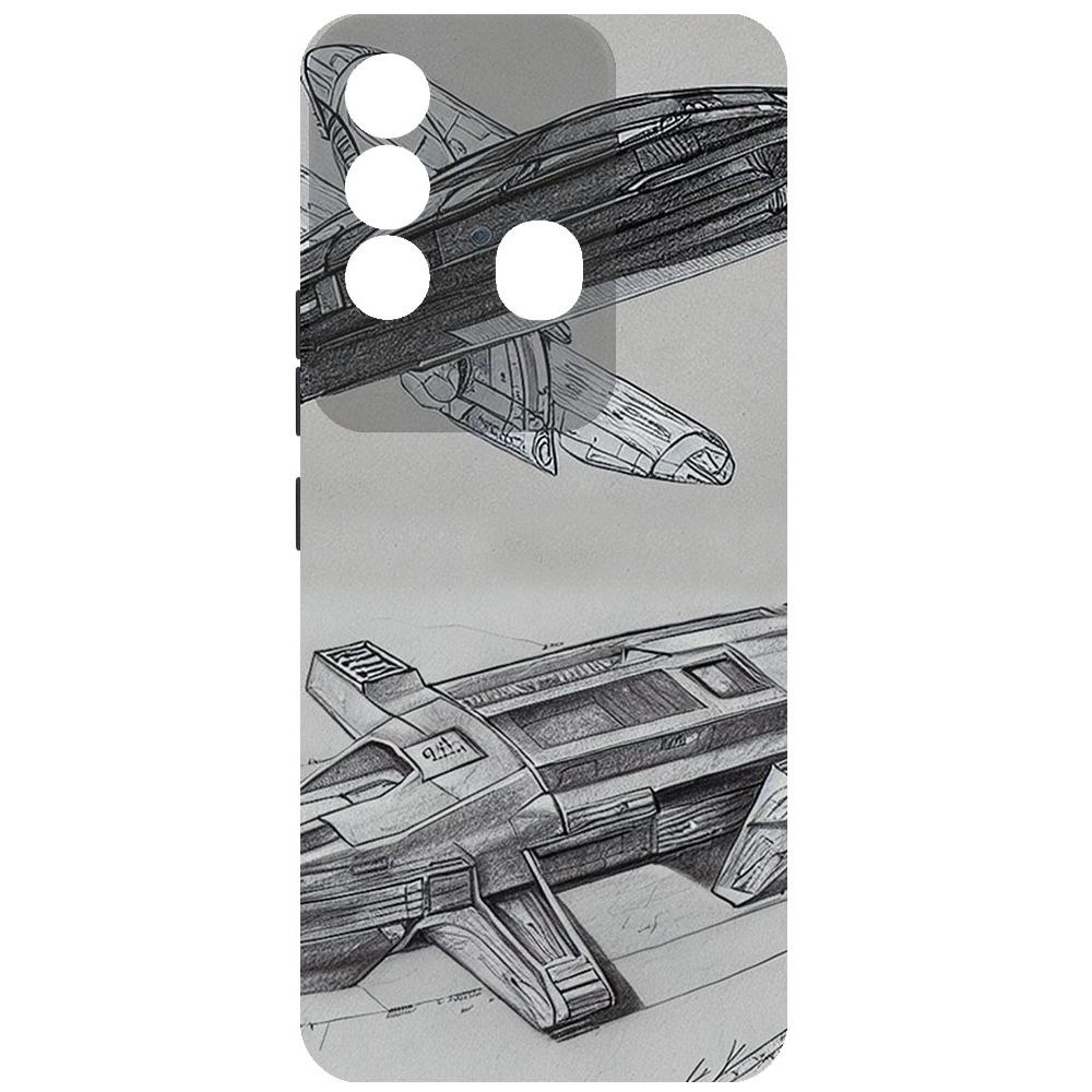 

Чехол-накладка Софт Набросок для Itel Vision 3 Plus