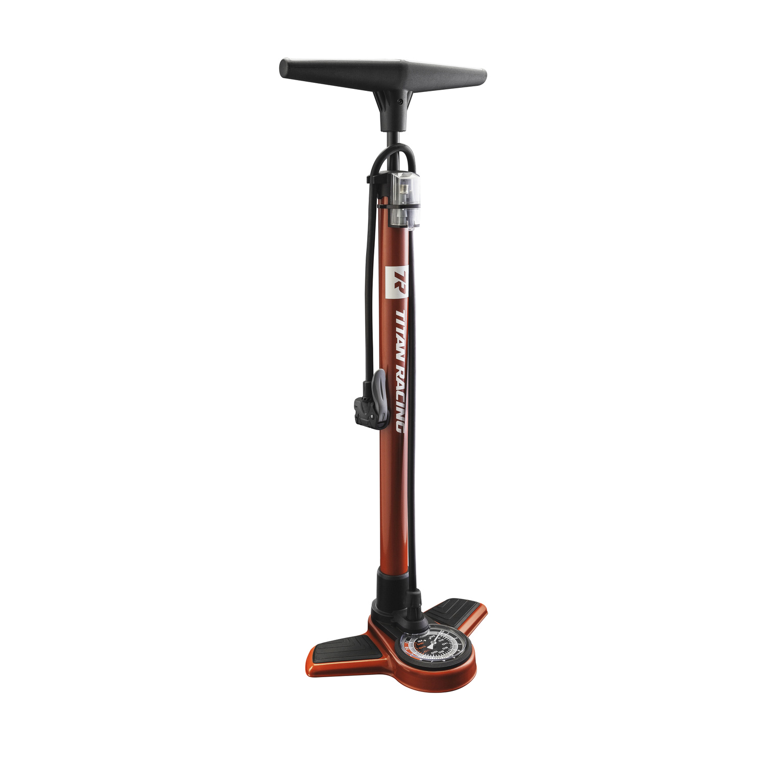 Titan Racing Насос напольный Titan Racing Air Raze Floor Pump, цвет Красный