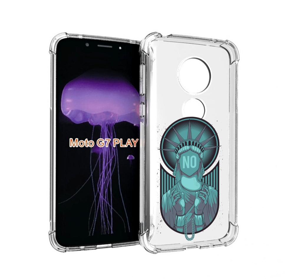 

Чехол MyPads статуя свободы зеленый для Motorola Moto G7 Play, Прозрачный, Tocco