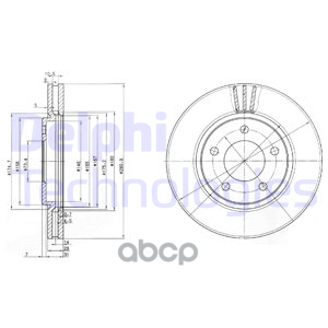 

Тормозной диск DELPHI комплект 1 шт. BG3715