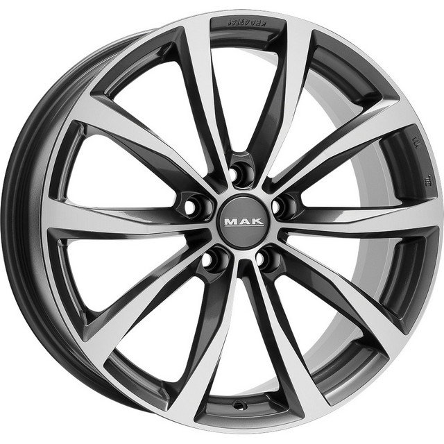 фото Колесный диск mak wolf 7,0/r17 5*112 et40 d57,1 gunmetal mirror face f7070wfqm40vw2x