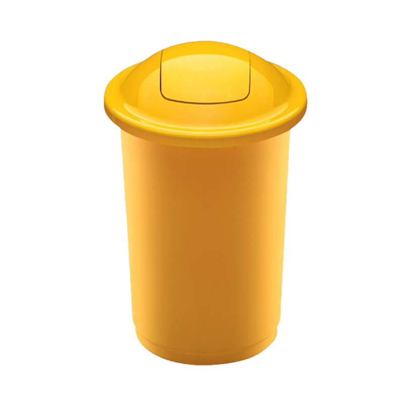 фото Ведро для мусора 50 л plafor top bin жёлтое с плавающей крышкой