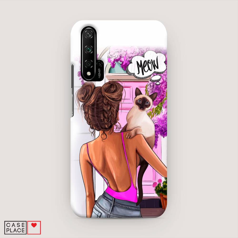 

Чехол Awog "Девушка с кошкой" для Huawei Nova 5T, 610520-5