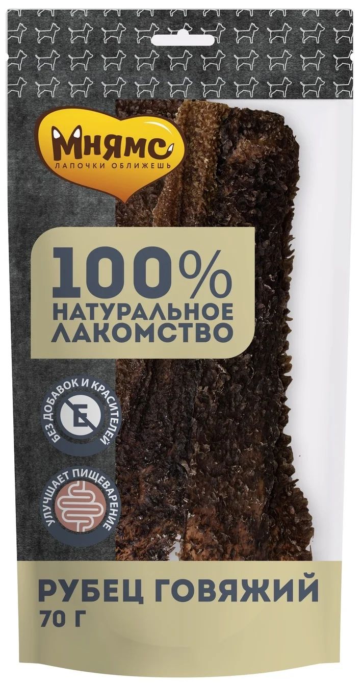 

Лакомство для собак Мнямс Рубец говяжий, 4шт по 70г