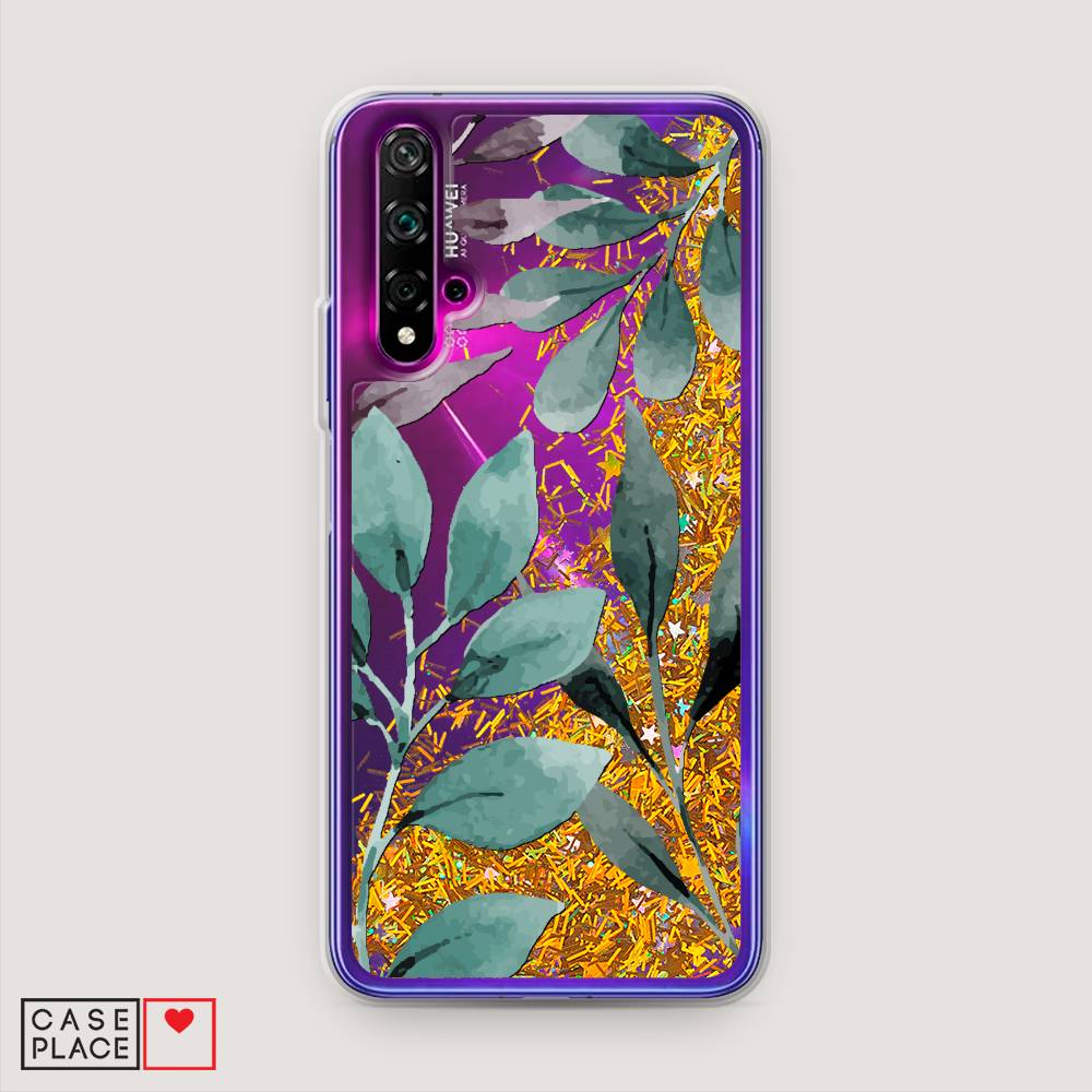

Чехол Awog на Huawei Nova 5T "Листы цветов", Разноцветный, 610590-1