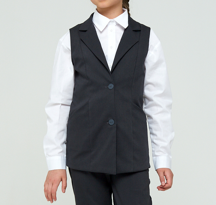 Жилет детский IRINA EGOROVA Vest, темно-серый, 134