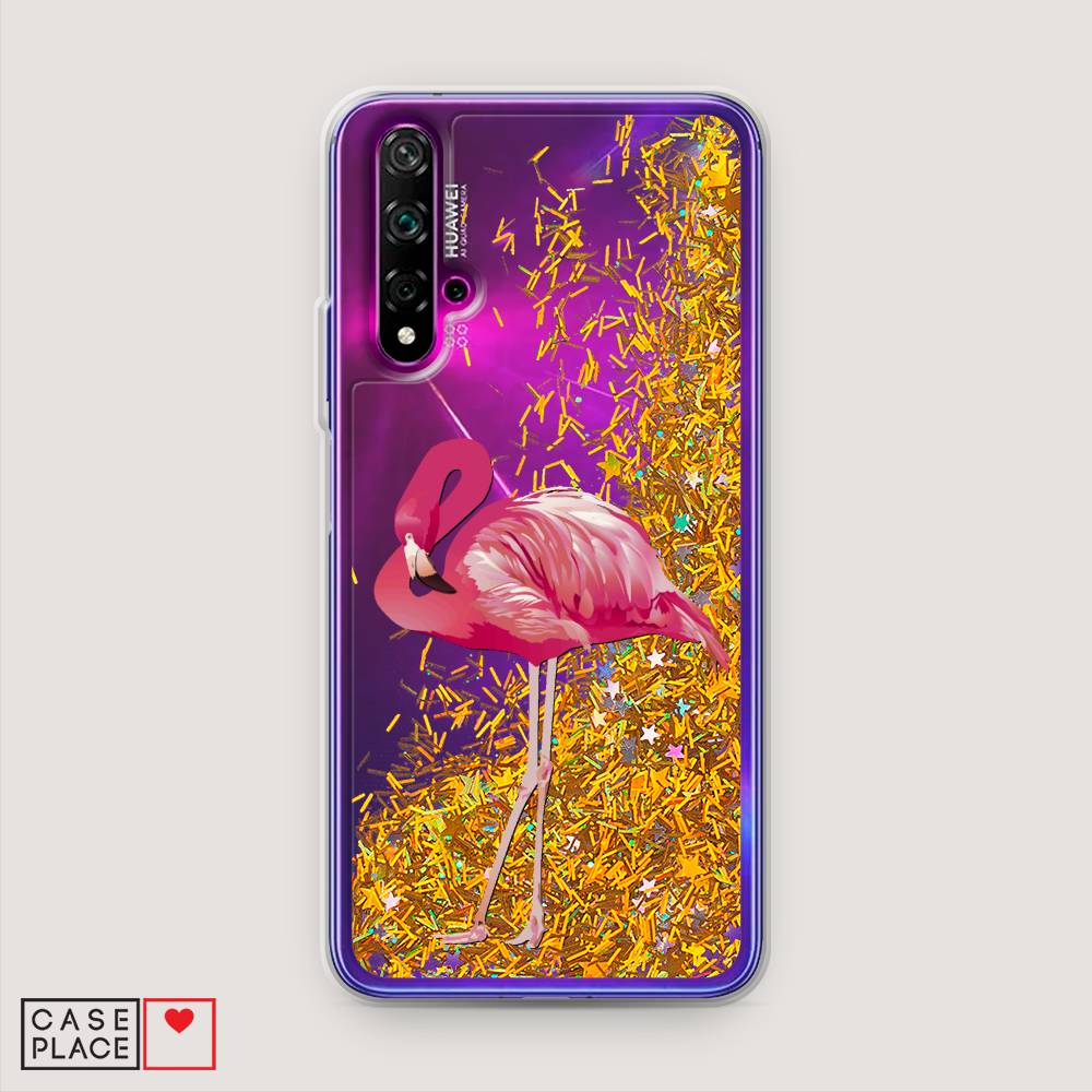 

Чехол Awog на Huawei Nova 5T "Застенчивый фламинго", Разноцветный, 610590-1