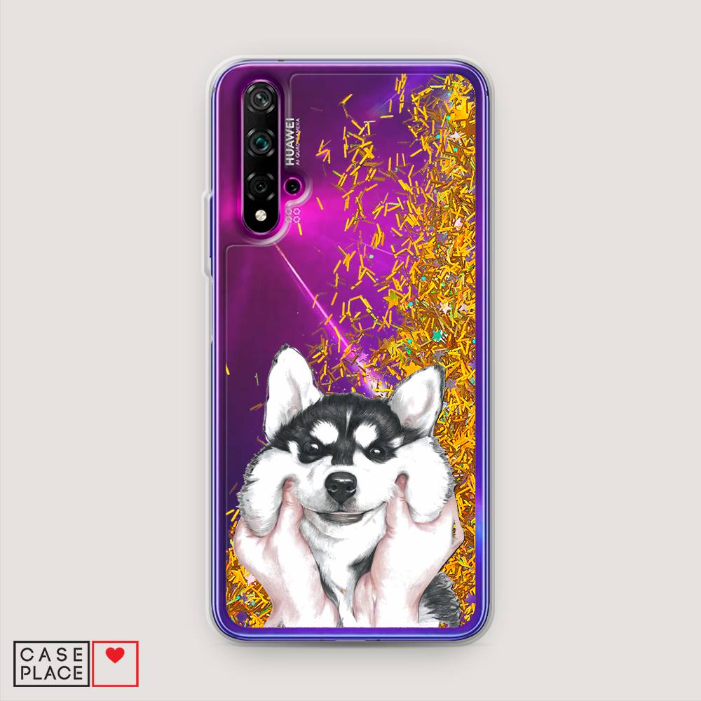 

Чехол Awog на Huawei Nova 5T "Щечки хаски", Разноцветный, 610590-1