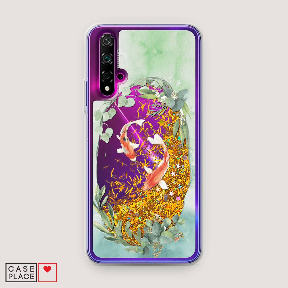 

Чехол Awog на Huawei Nova 5T "Две золотые рыбки", Разноцветный, 610590-1