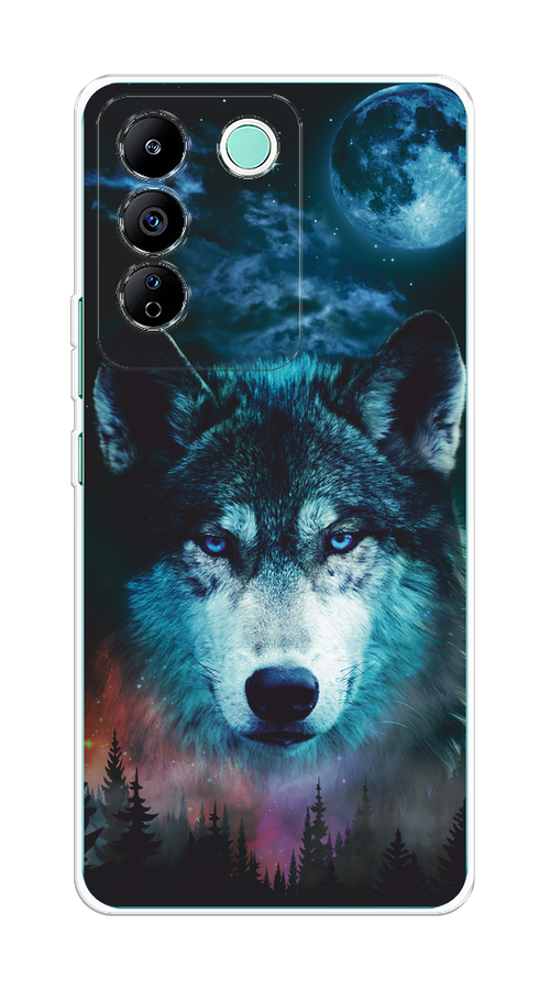

Чехол на Vivo T2 4G "Лунный волк", Бирюзовый;розовый;синий, 269550-1