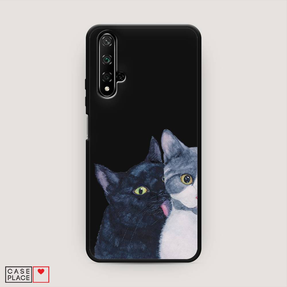 

Чехол Awog на Huawei Nova 5T "Кошачья любовь", Разноцветный, 610552-1