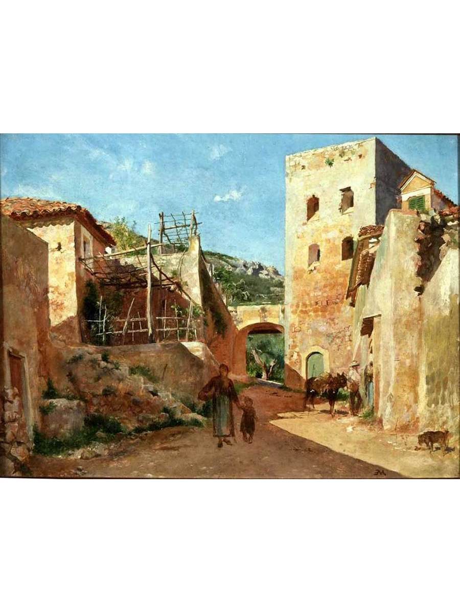 

Постер DRABS A2 Месонье Эрнест Street Scene near Antibes