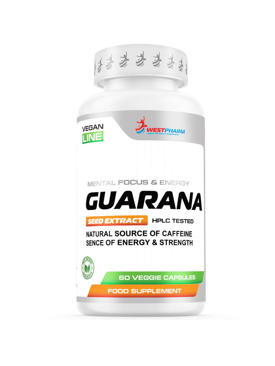 Энергетик гуарана Westpharm Vegan line Guarana для похудения 60 капсул 1001₽