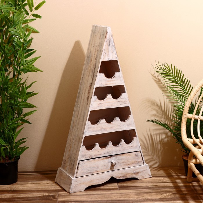 

Подставка для бутылок 9930989 Бар Бали 60х23х100 см белый