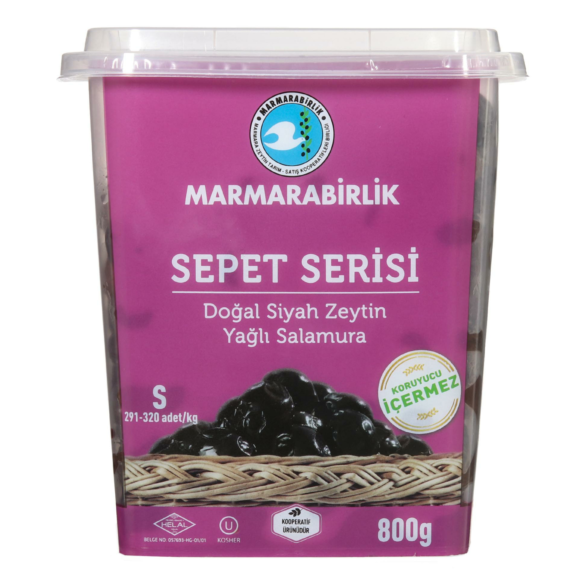 

Оливки Marmarabirlik Hususi 291-320 S 800 г