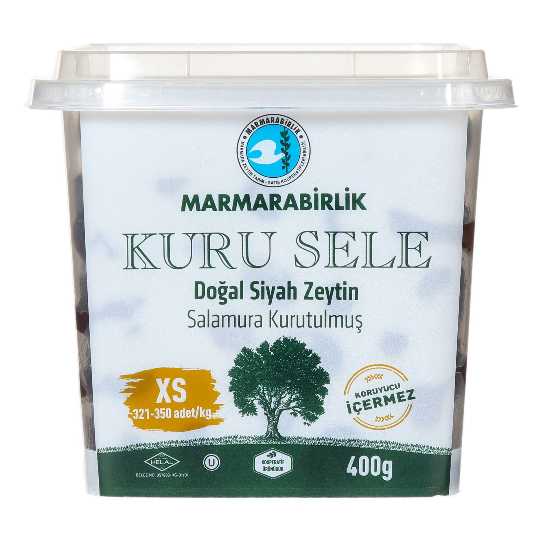 

Оливки Marmarabirlik Kuru Sele вяленые 321-350 XS 500 г