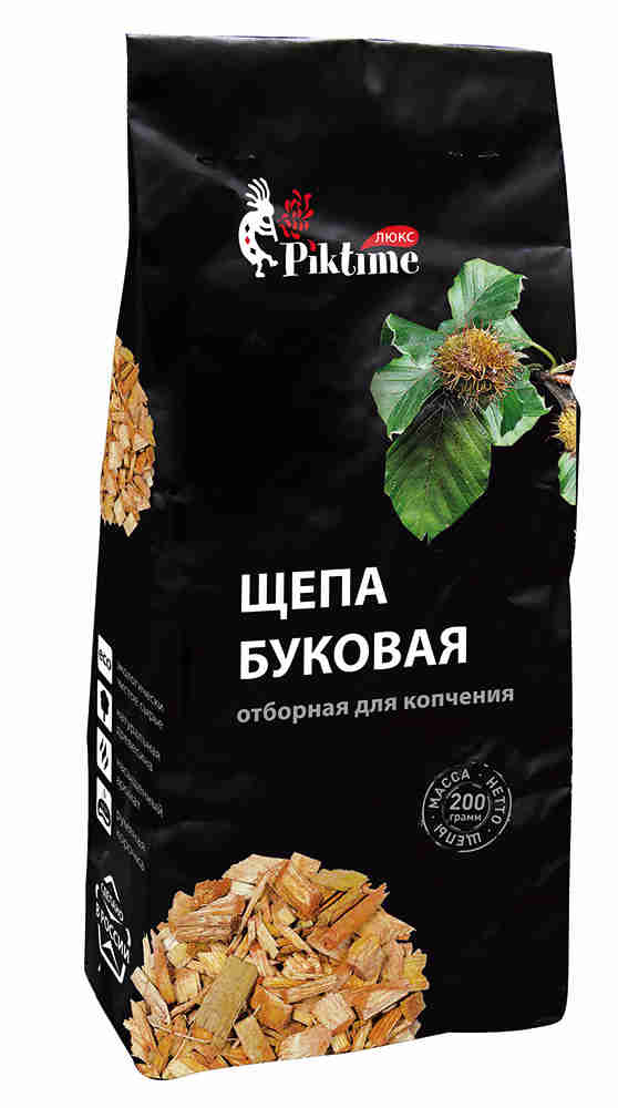 Щепа для копчения бук Piktime 0,2 кг