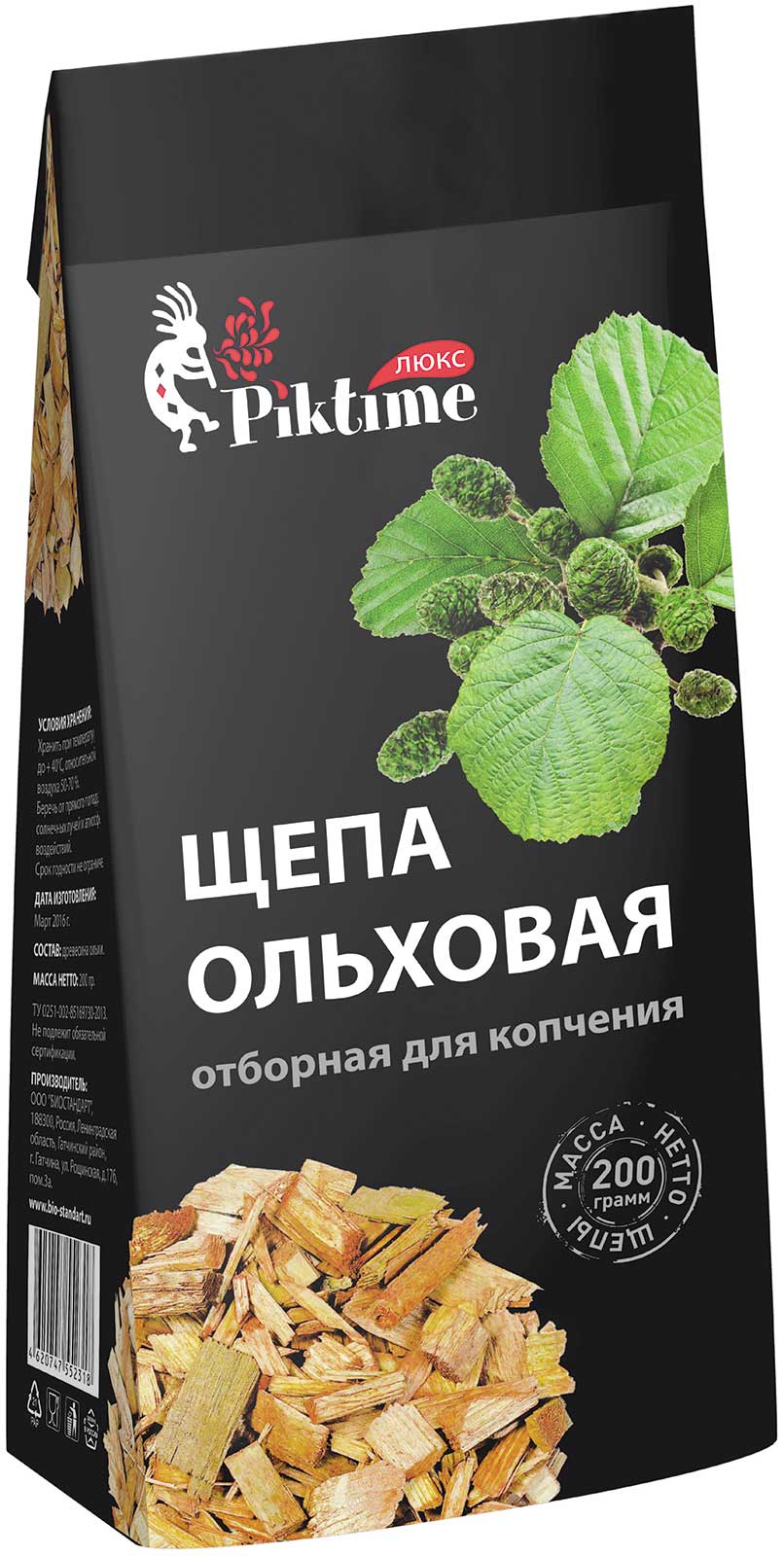 Щепа для копчения ольха Piktime 0,2 кг