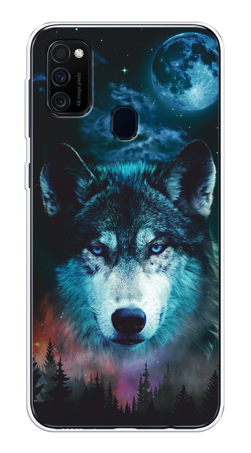 

Чехол на Samsung Galaxy M21/M30s "Лунный волк", Бирюзовый;розовый;синий, 29750-1