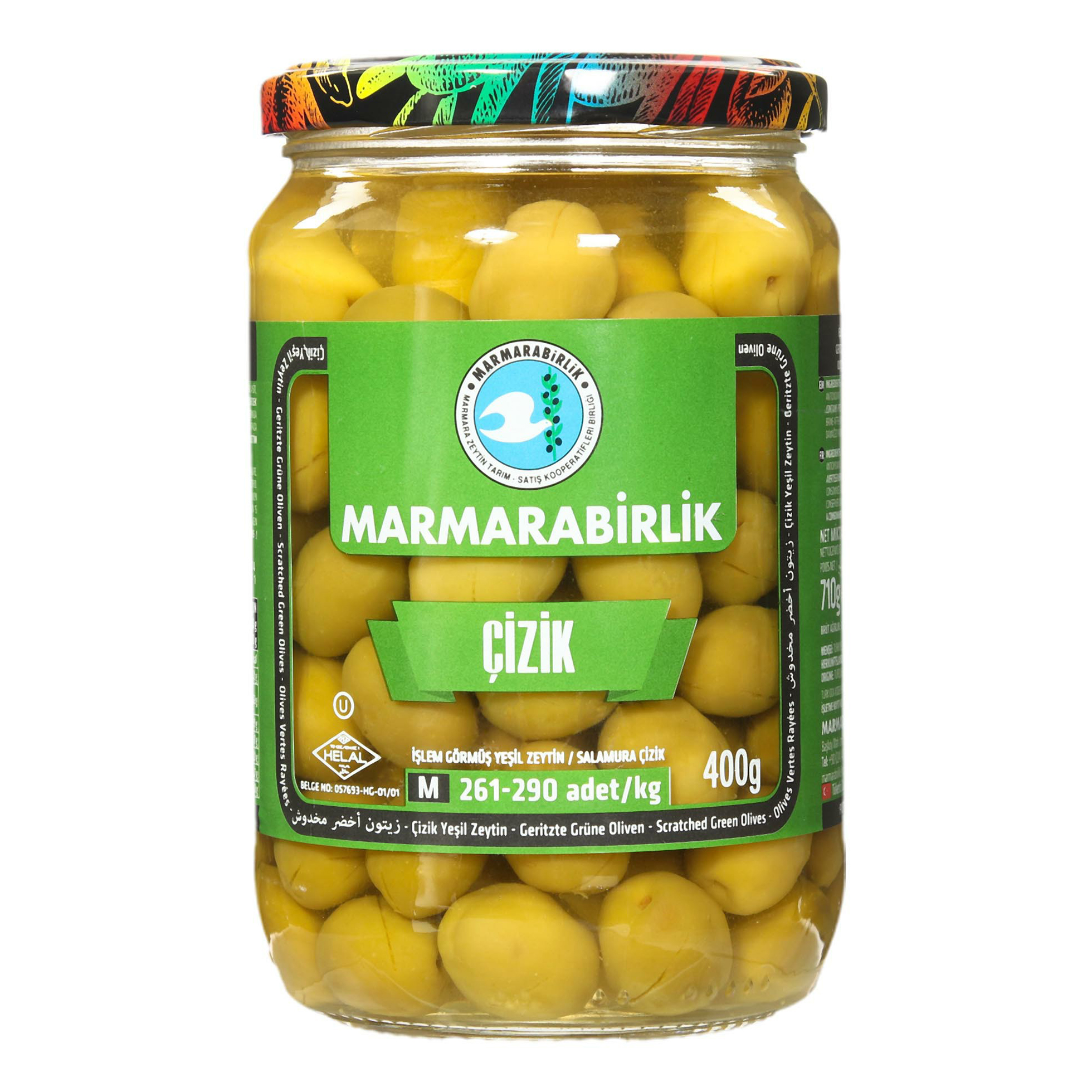 

Оливки Marmarabirlik Cizik средние надрезанные 400 г