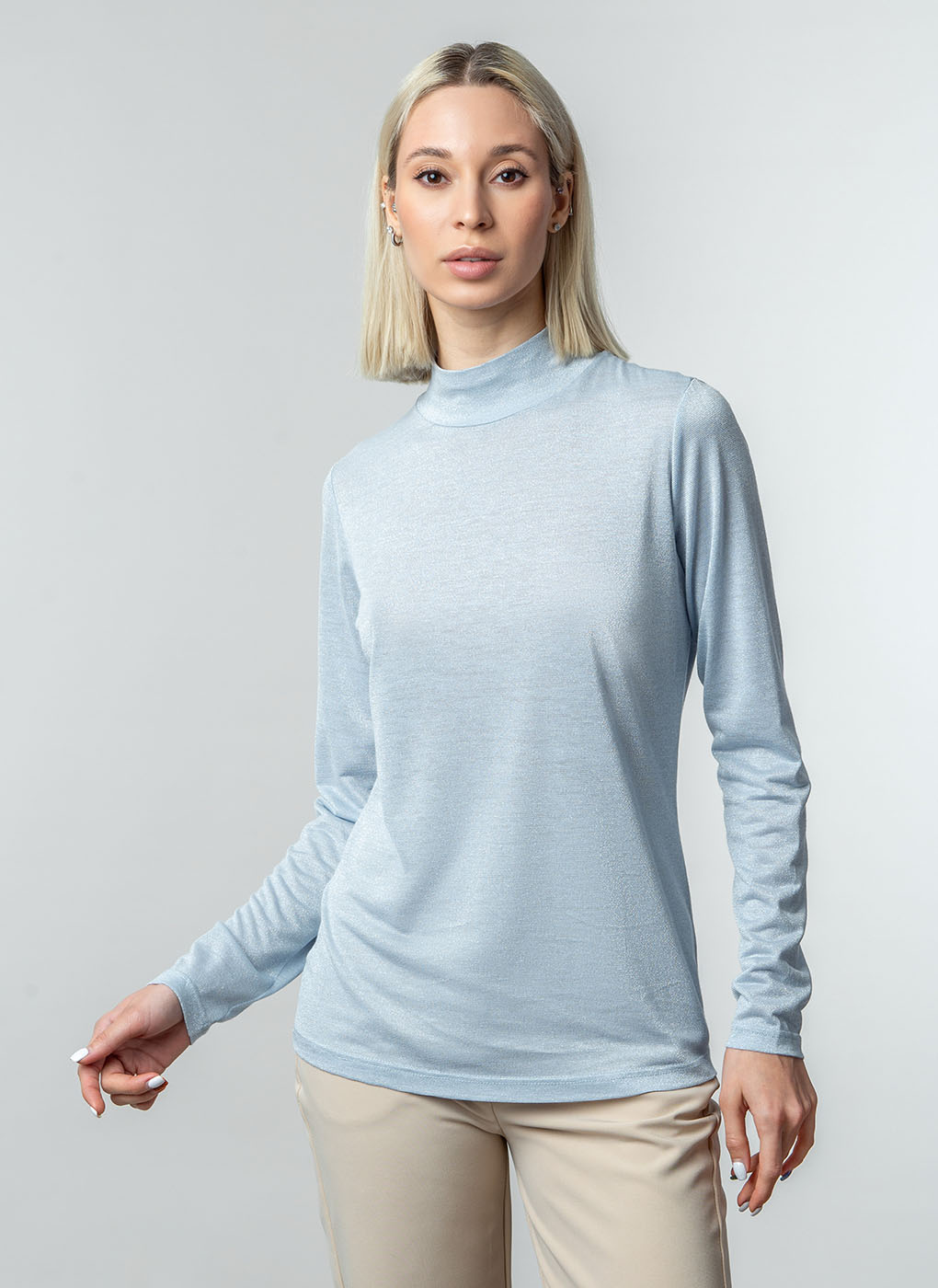

Водолазка женская Avelontailor 56115 голубая 44 RU, 56115