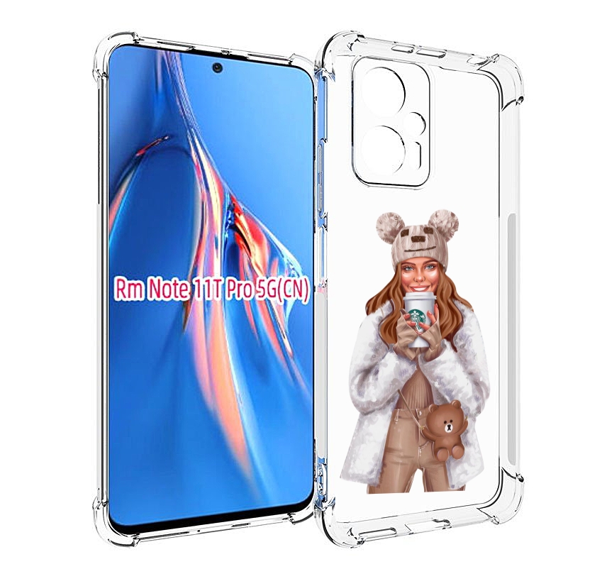 

Чехол MyPads Девушка-с-кофе-старбакс женский для Xiaomi Redmi Note 11T Pro / 11T Pro Pl..., Прозрачный, Tocco