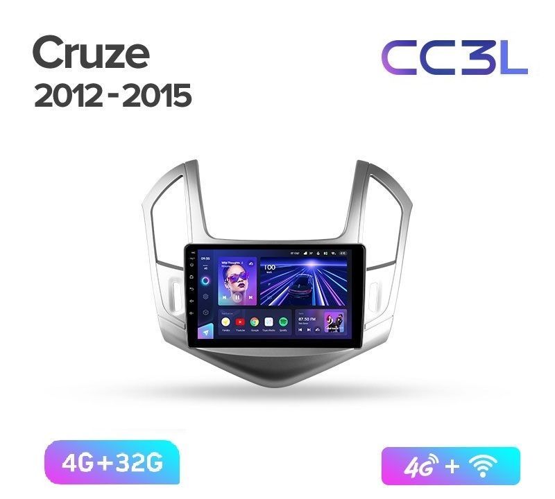 Магнитола TEYES CHEVROLET CRUZE 2012-2015 г CC3L 432ГБ Android 10 IPS экран DSP 4G мо 4689000₽