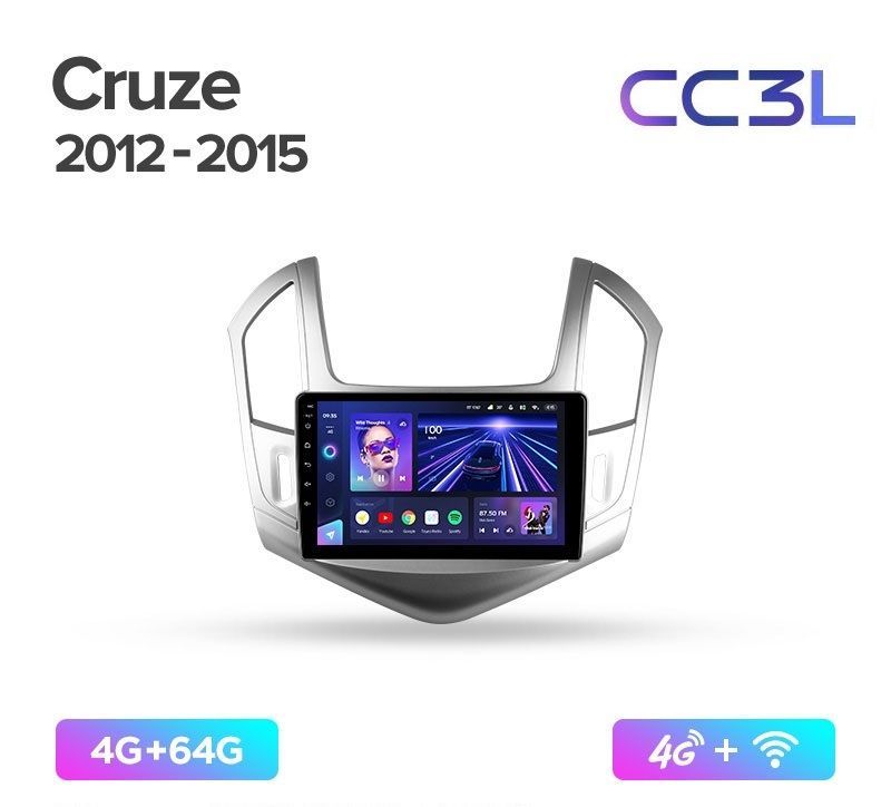 

Магнитола TEYES CHEVROLET CRUZE 2012-2015 г. CC3L 4/64ГБ Android 10, IPS экран, DSP, 4G мо, сс3л круз 12-15
