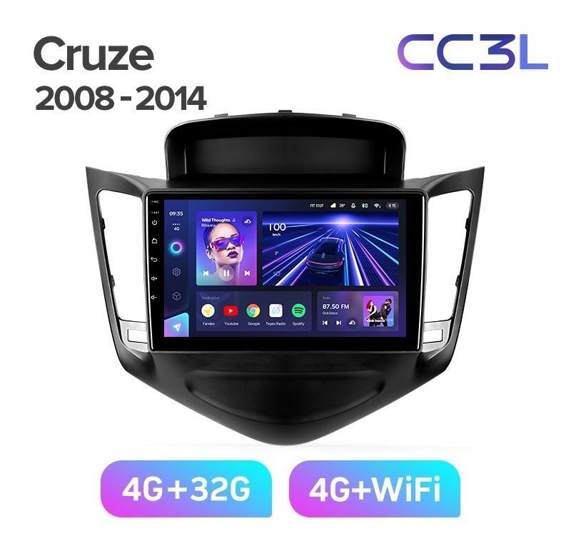 Магнитола TEYES CHEVROLET CRUZE 2008-2014 г CC3L 432ГБ Android 10 IPS экран DSP 4G мо 4589000₽