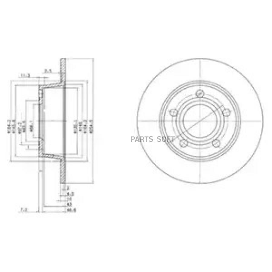 

Тормозной диск DELPHI комплект 2 шт. BG3672