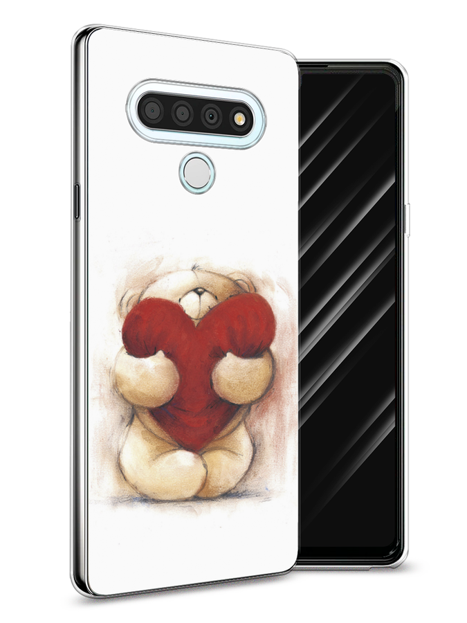 

Чехол Awog на LG Stylo 6 "Мишка с сердцем 1", Белый;красный;бежевый, 84550-6