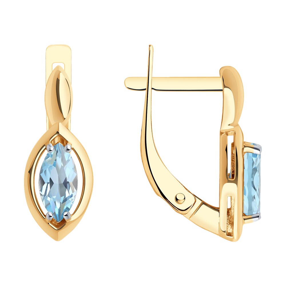 

Серьги из красного золота Diamant 51-320-02110-1, топаз, 51-320-02110-1