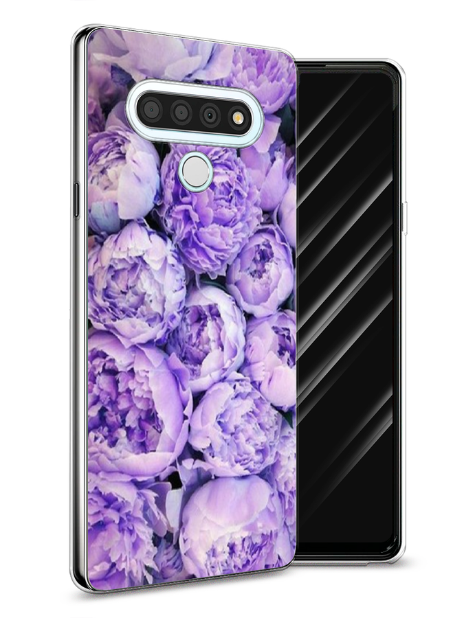 

Чехол Awog на LG Stylo 6 "Пионы сиреневые", Фиолетовый;голубой, 84550-8
