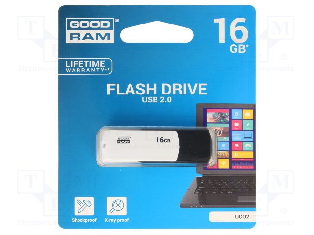 

Накопитель USB 2.0 16Gb Goodram UCO2 UCO2-0160KWR11, UCO2 16