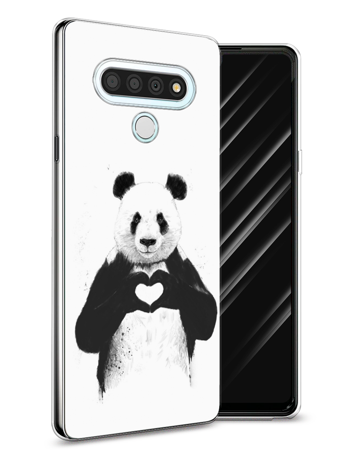 

Чехол Awog на LG Stylo 6 "Панда love", Серебристый, 84550-10