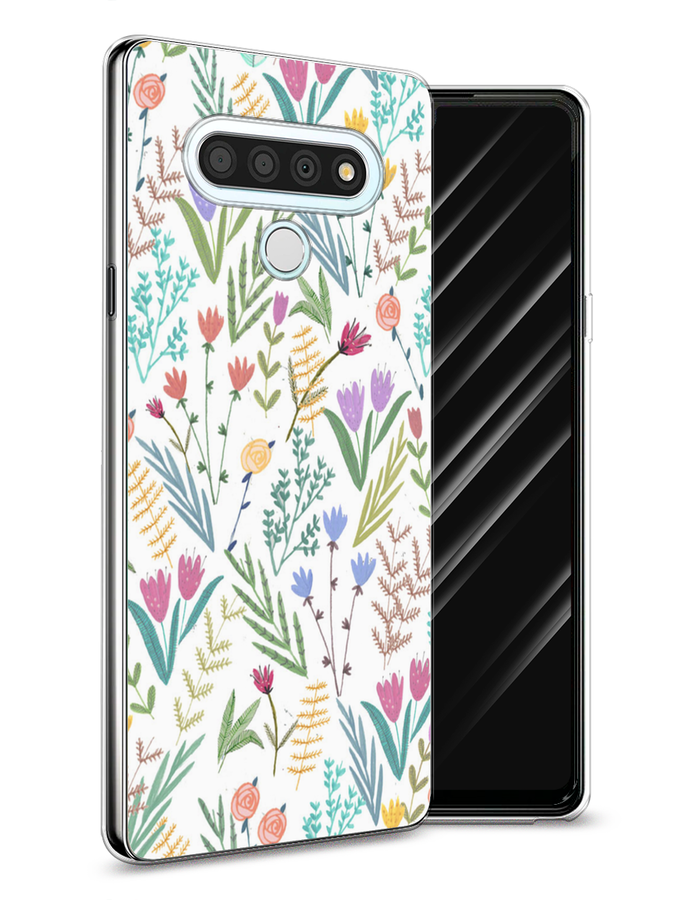 

Чехол Awog на LG Stylo 6 "Полевые цветы рисунок", Белый;зеленый, 84550-8