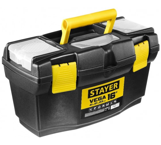 Пластиковый ящик для инструмента STAYER VEGA-16 38105-16_z03 ящик универсальный каждый день со съемным лотком 411 х 182 х 172 мм