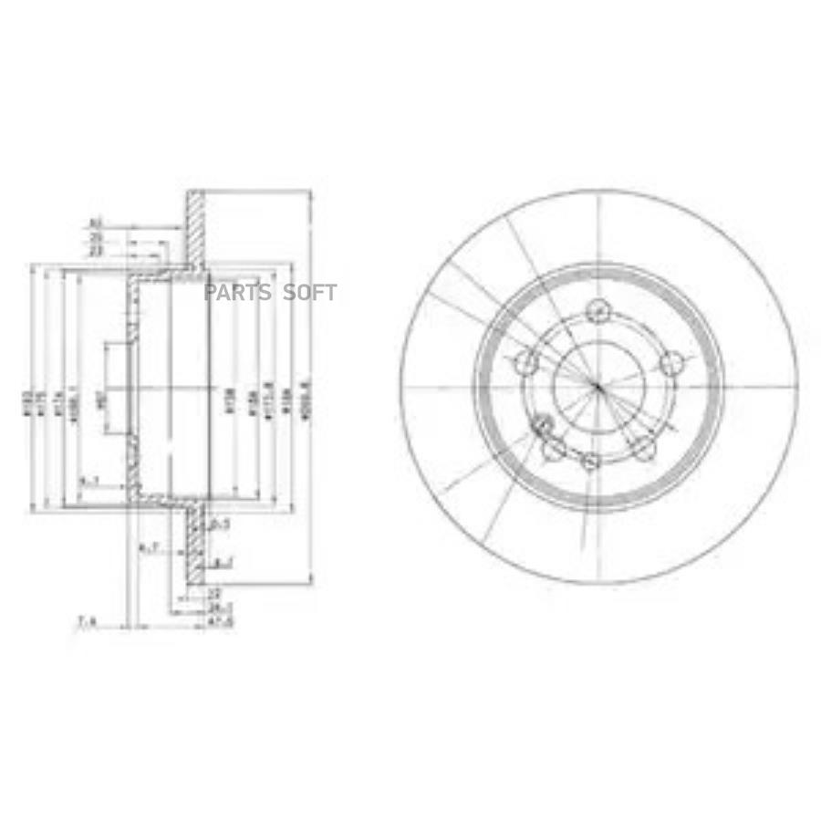 

Тормозной диск DELPHI комплект 2 шт. BG2738