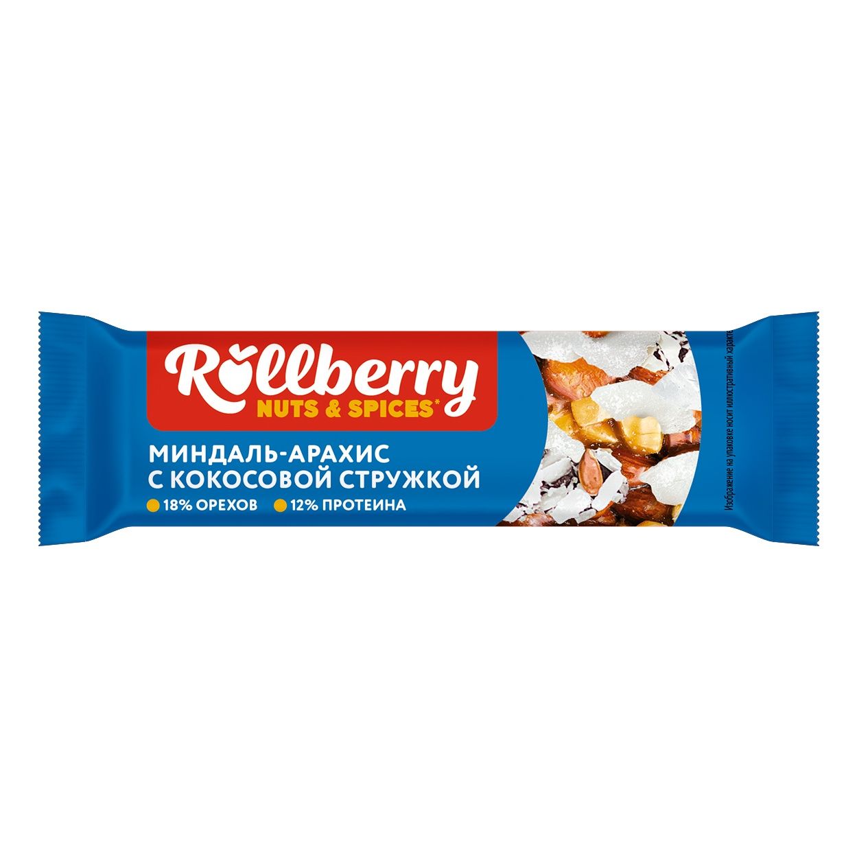 

Батончик Rollberry ореховый с кокосовой стружкой 40 г